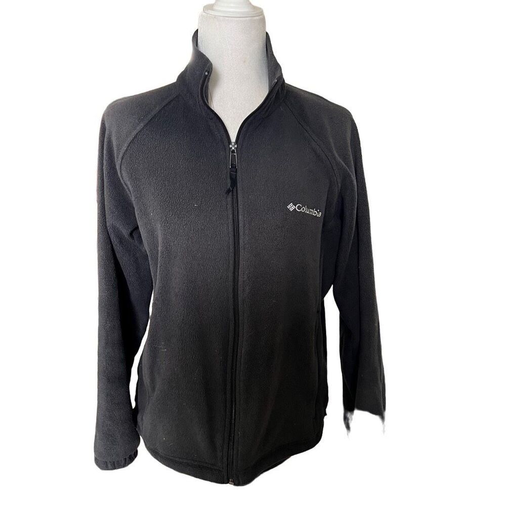 Columbia Women's Benton Springs Full-Zip Fleece Jacket Charcoal Black Medium - Picture 2 of 4